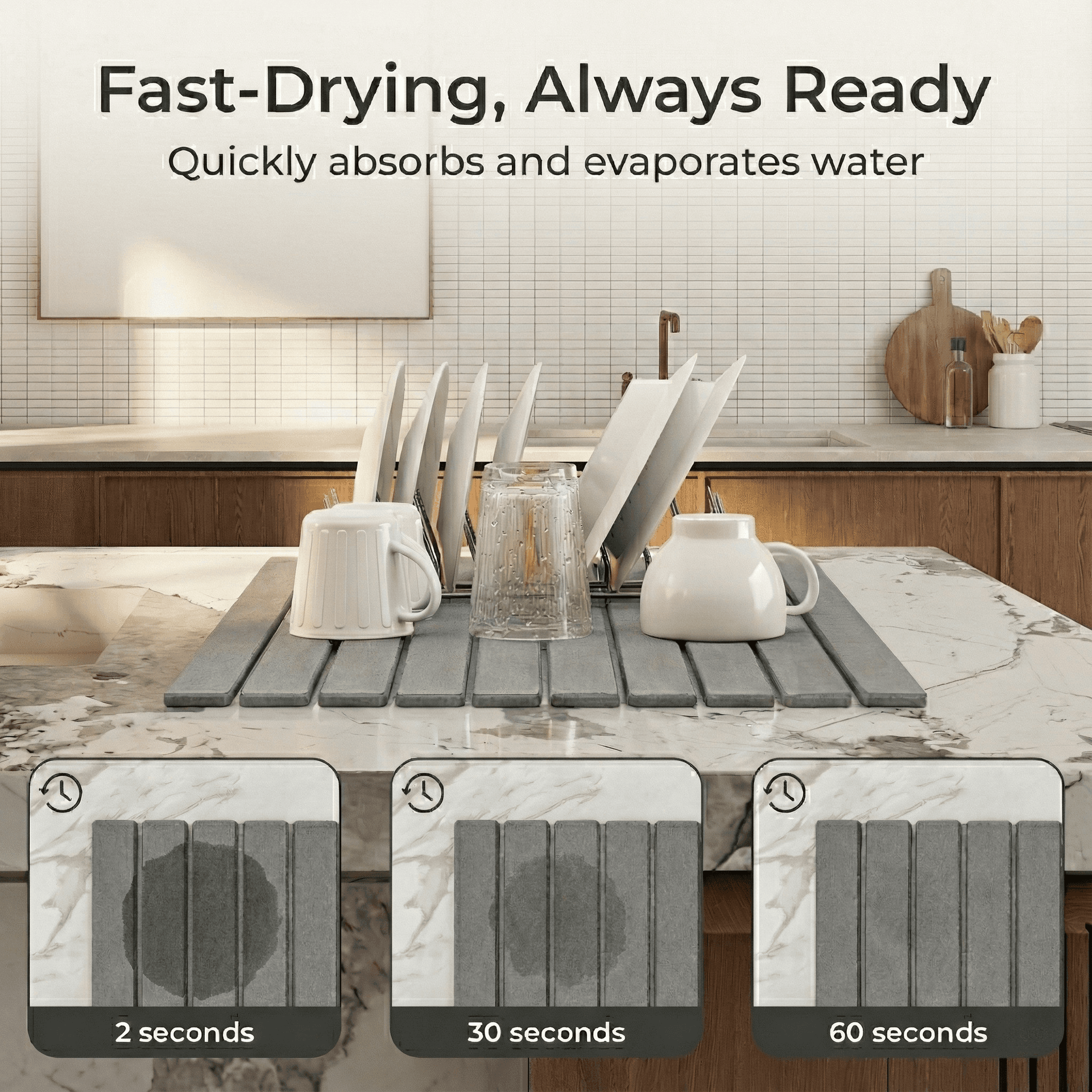 Stone drying mat detail view 1