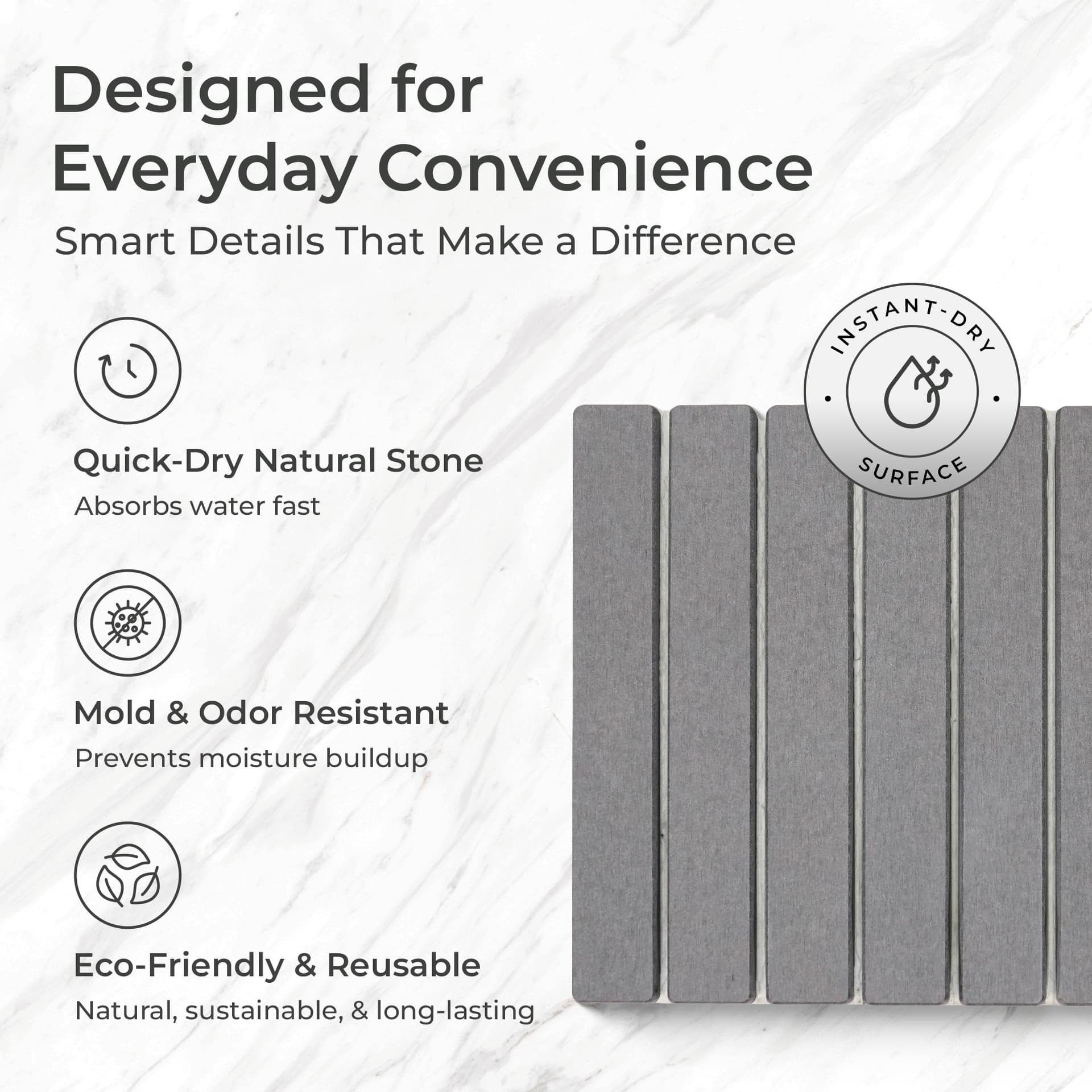 Stone drying mat detail view 2